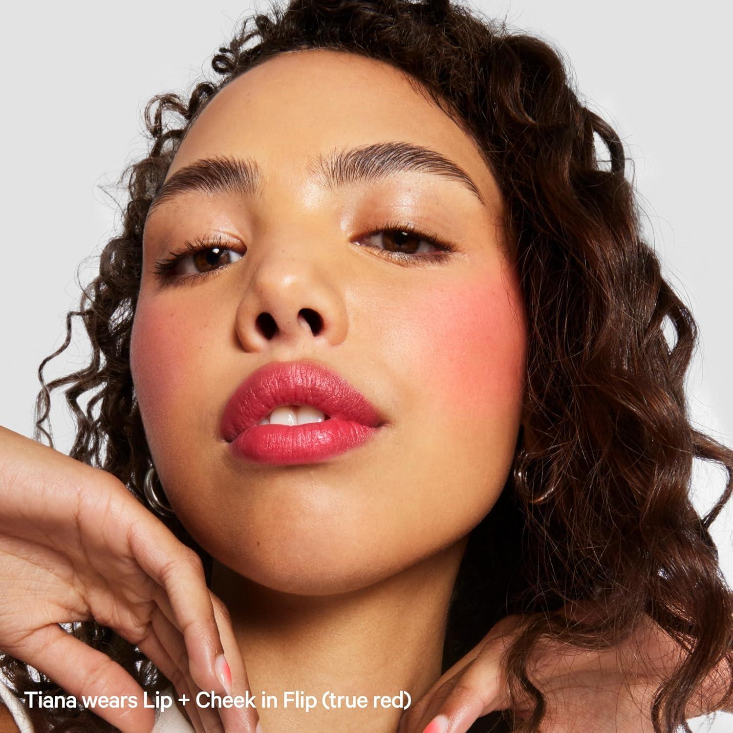 imageMilk Makeup Lip Cheek Stick MultiUse Cream Blush Lip Color with Mango Butter Avocado Oil Apricot Oil Hydrating Buildable LongLasting Vegan FormulaFlip True Red