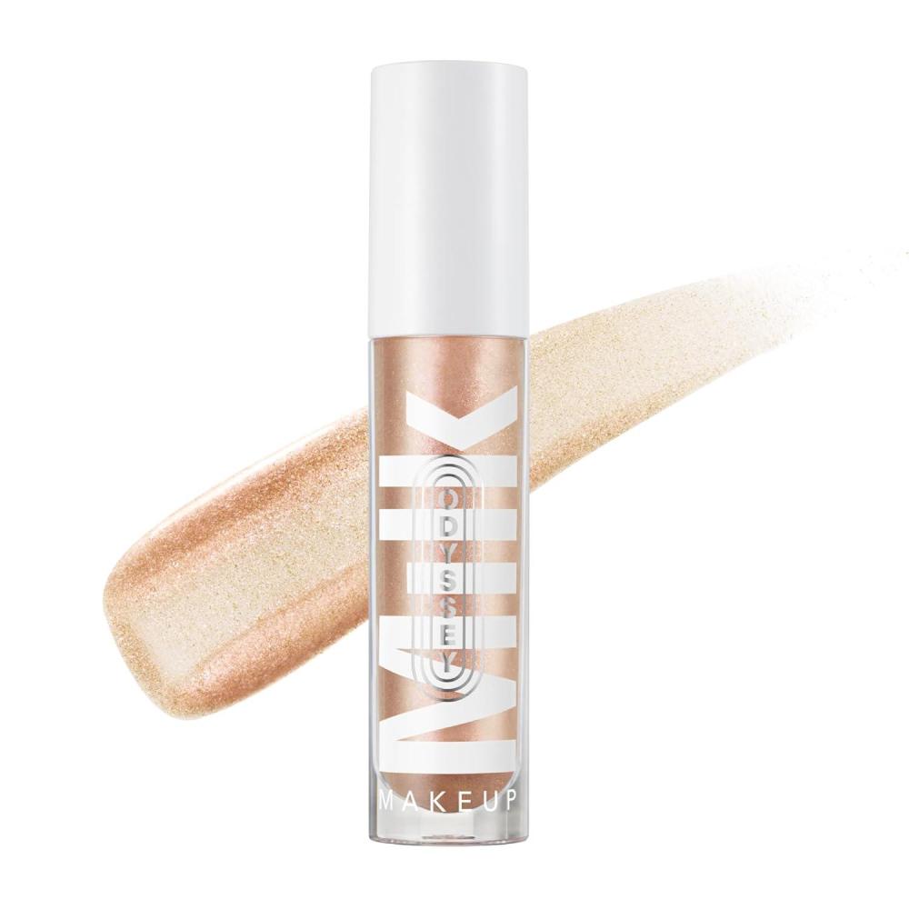 imageMilk Makeup Odyssey Lip Oil Gloss  For Fuller and Glossy Lips  Long Lasting Moisture  SemiSheer Color  Vegan Cruelty FreeExperience  Golden Pink Shimmer