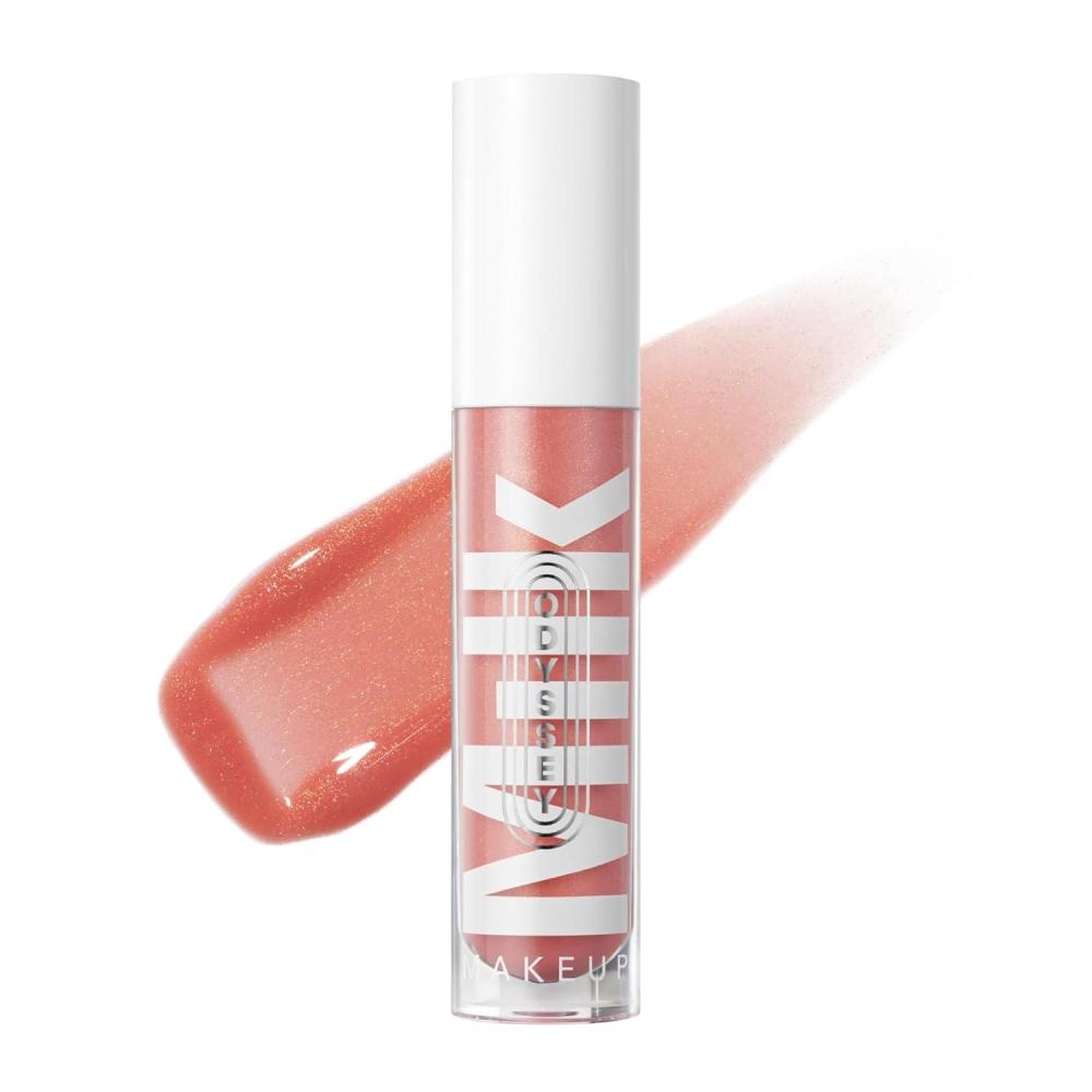imageMilk Makeup Odyssey Lip Oil Gloss  For Fuller and Glossy Lips  Long Lasting Moisture  SemiSheer Color  Vegan Cruelty FreeExplore  Coral Shimmer