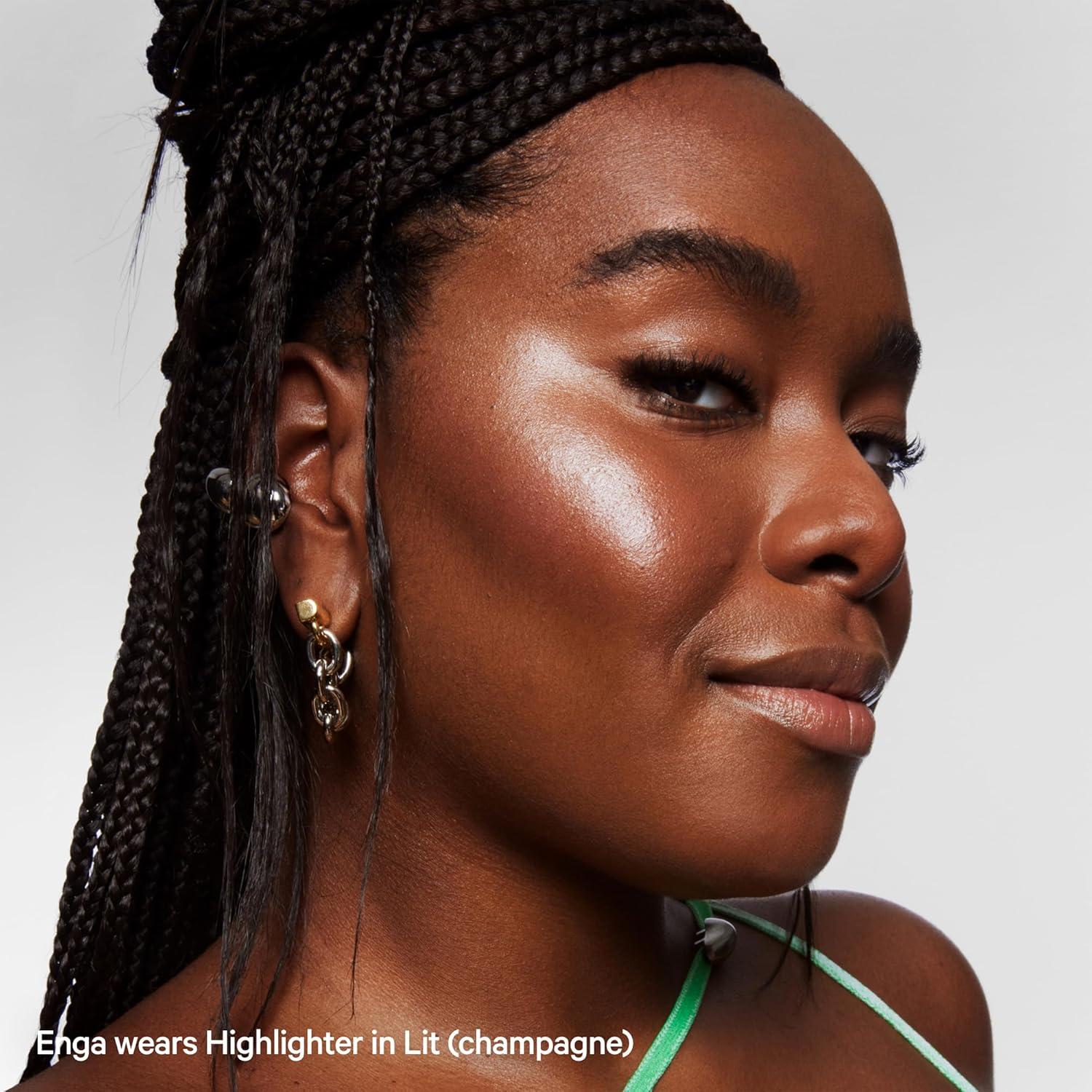 imageMilk Makeup Highlighter  Cream Highlighter Stick for Face  Body with Radiant Shimmery Glow  Buildable Blendable Vegan Formula for All Skin TypesLit  Champagne Pearl
