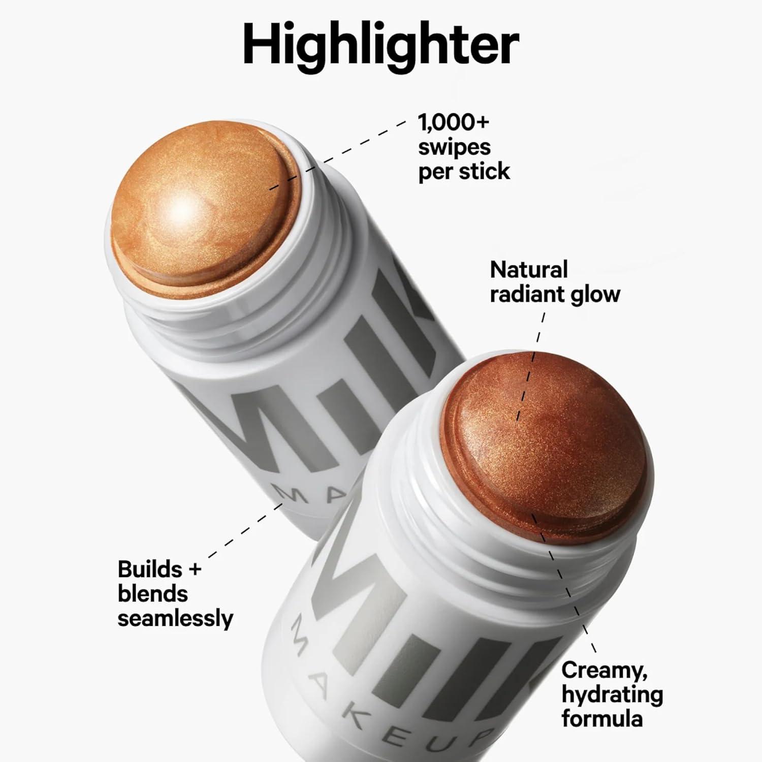 imageMilk Makeup Highlighter  Cream Highlighter Stick for Face  Body with Radiant Shimmery Glow  Buildable Blendable Vegan Formula for All Skin TypesSpark  Golden Copper