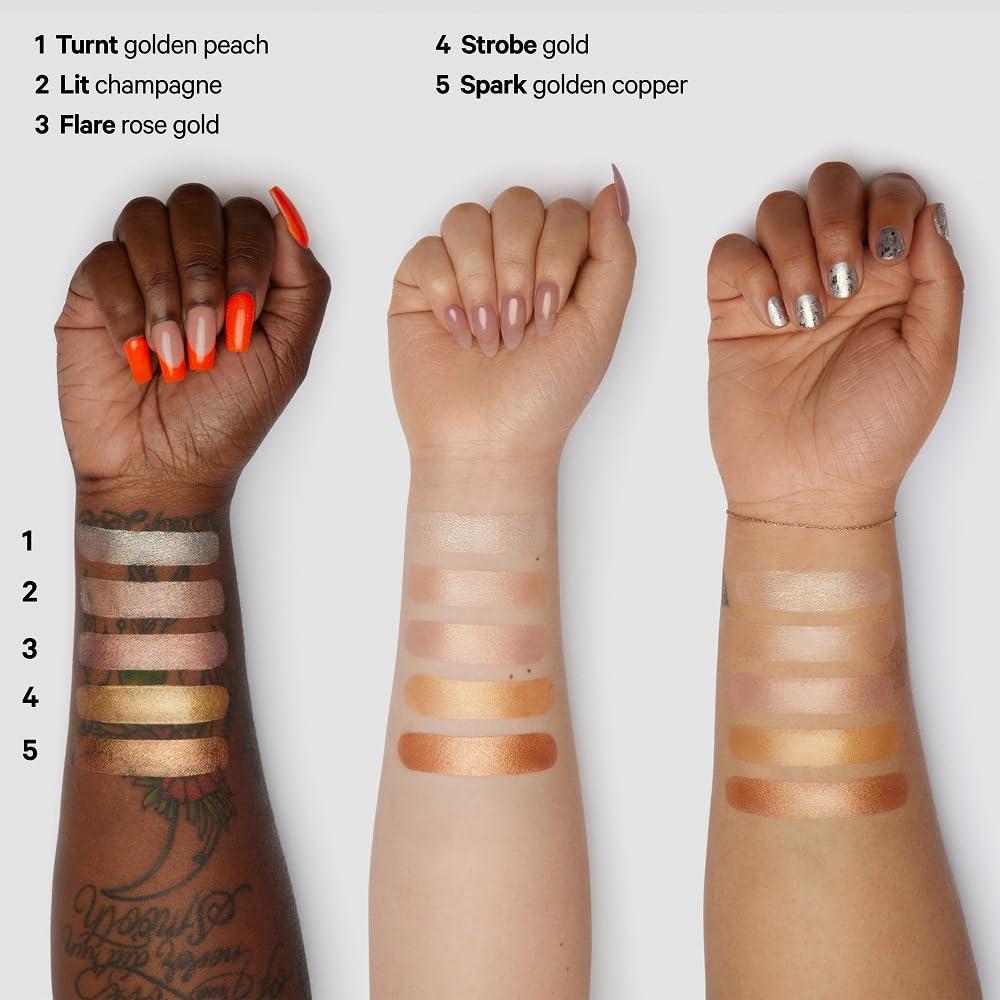 imageMilk Makeup Highlighter  Cream Highlighter Stick for Face  Body with Radiant Shimmery Glow  Buildable Blendable Vegan Formula for All Skin TypesStrobe  Gold