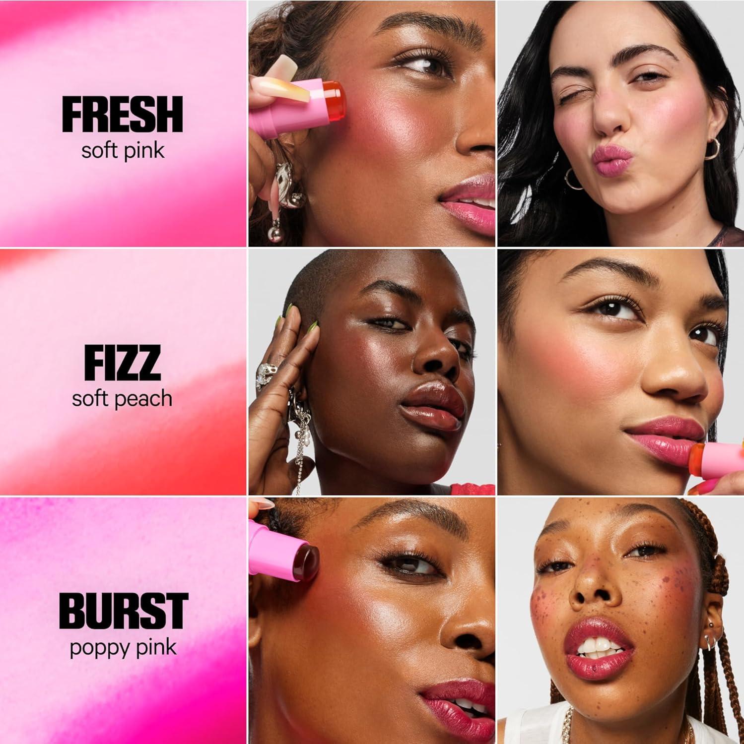 imageMilk Makeup Cooling Water Jelly Tint Sheer Lip Cheek Stain with Vegan Collagen Seawater Aloe Hydrating LongLasting Buildable Lip Tint Blush6pk FullSize Gift Set