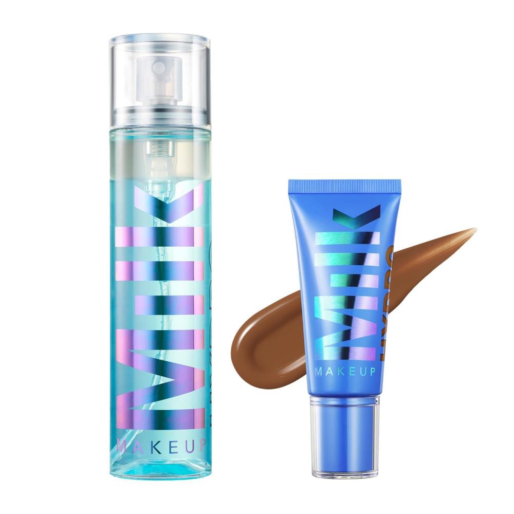 imageMilk Makeup Hydro Grip Bundle with Set Spray ampamp Skin Tint 12 Sets Makeup Hydrates Skin ampamp Builds Coverage for Up to 12 Hours Lightweight ampamp LongLasting with Hyaluronic Acid