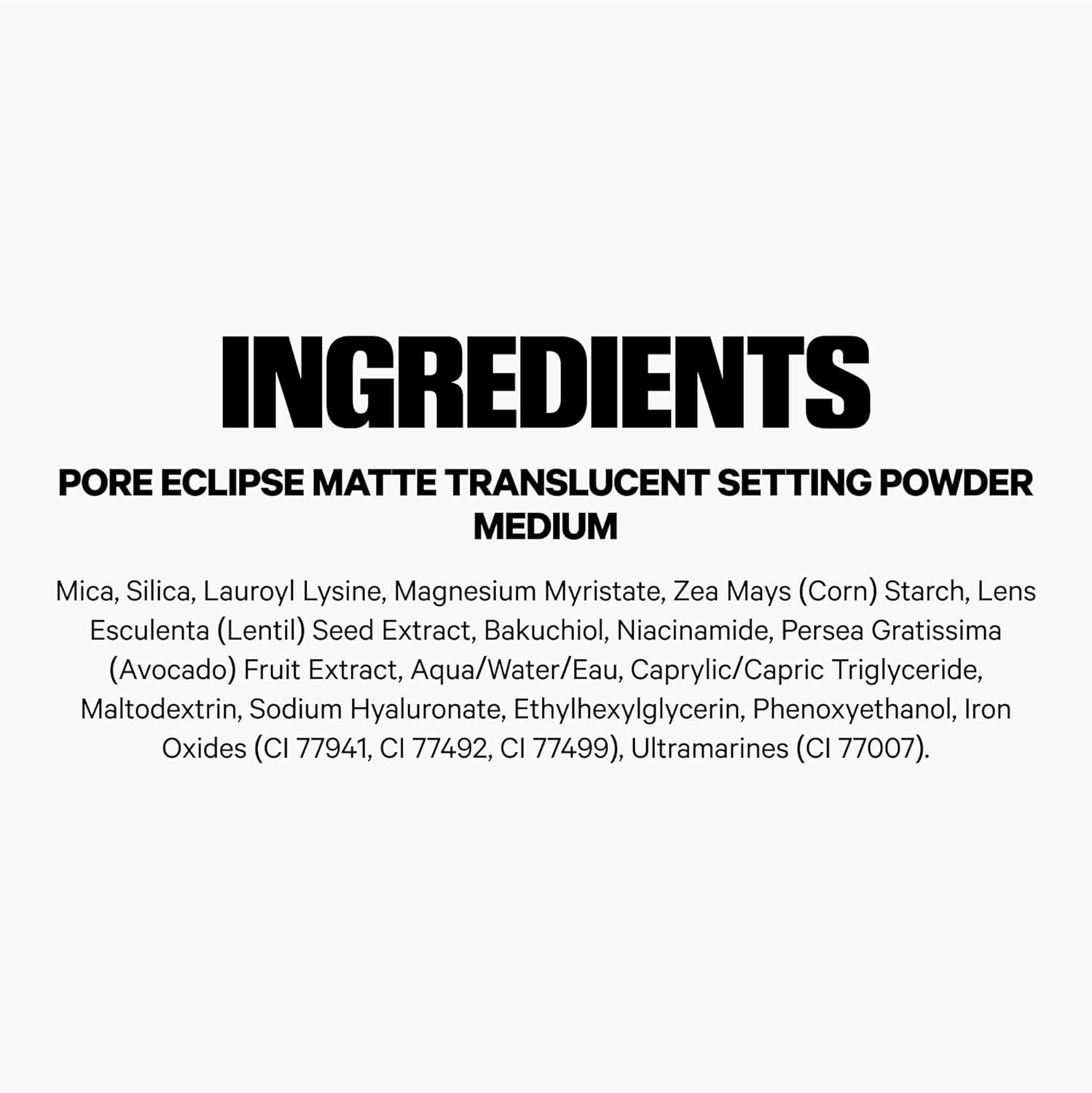 imageMilk Makeup Pore Eclipse Matte Translucent Setting Powder Controls Shine Blurs Pores Sets Makeup Up to 16 Hours Weightless TalcFree Formula with a Matte FinishTranslucent Medium