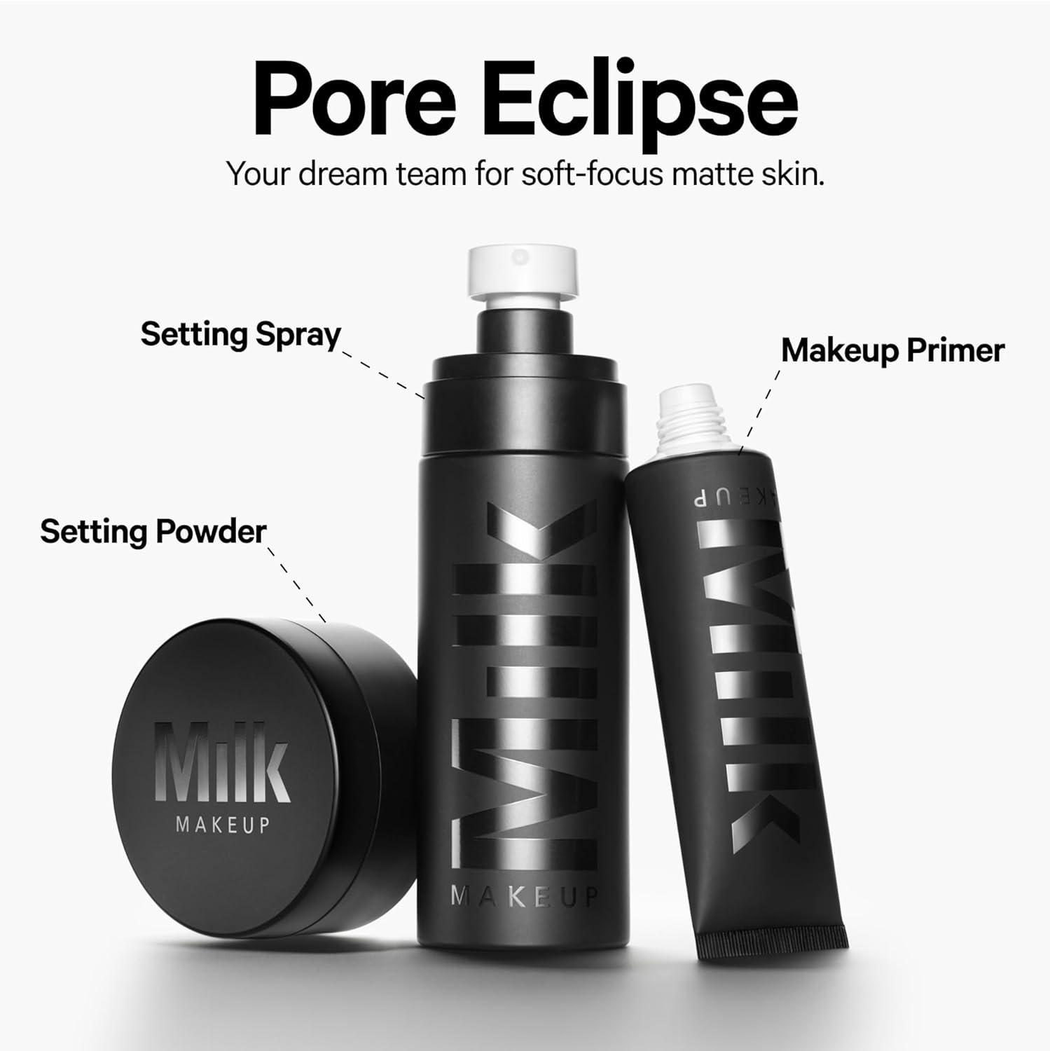 imageMilk Makeup Pore Eclipse Matte Translucent Setting Powder Controls Shine Blurs Pores Sets Makeup Up to 16 Hours Weightless TalcFree Formula with a Matte FinishTranslucent Deep