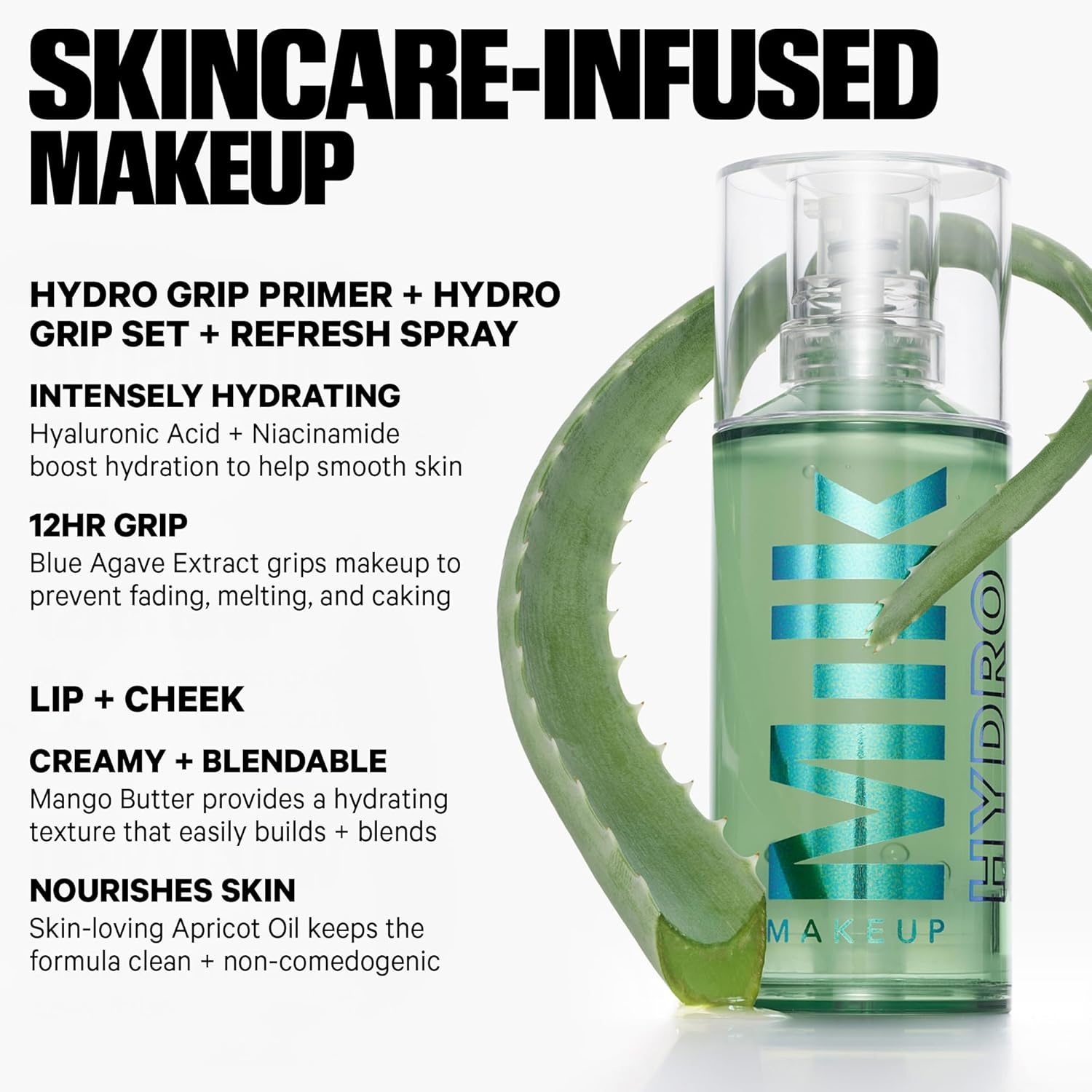 image:imageMilk Makeup Hydro Grip Primer with Hyaluronic Acid Niacinamide Hydrating Face Primer Grips Makeup for Up to 12 Hours SiliconeFree Lightweight Gel with Dewy FinishMakeup Must Haves Gift Set