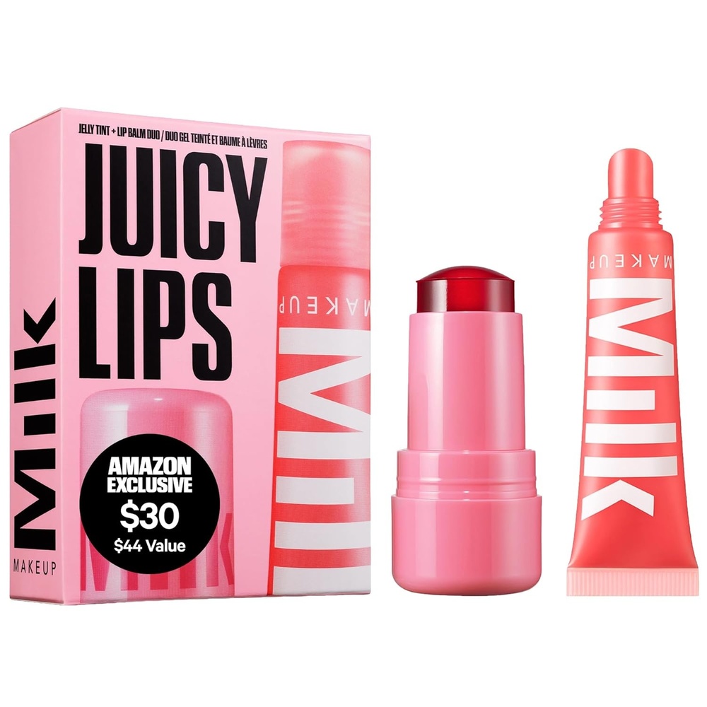 image:imageMilk Makeup Cooling Water Jelly Tint  LongLasting Sheer Lip  Cheek Stain with Firming Vegan Collagen  Hydrating Aloe  Transfer Proof Buildable Lip Tint  BlushJuicy Lip Gift Set