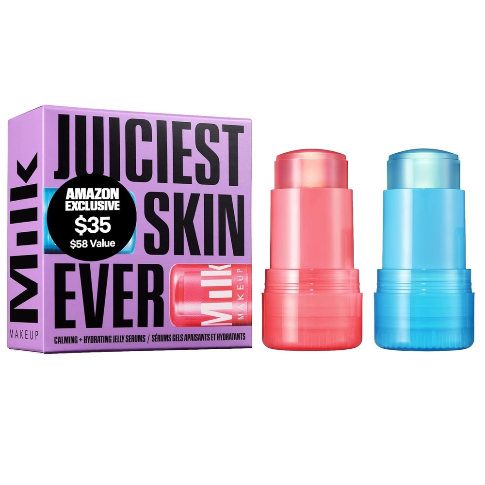 image:imageMilk Makeup Hydrating Skincare Stick  Reduces the Look of Puffiness  Moisturizes for Visibly Calm Smooth Skin  Clean Vegan  TravelFriendly FormulaJuiciest Skin Ever Gift Set