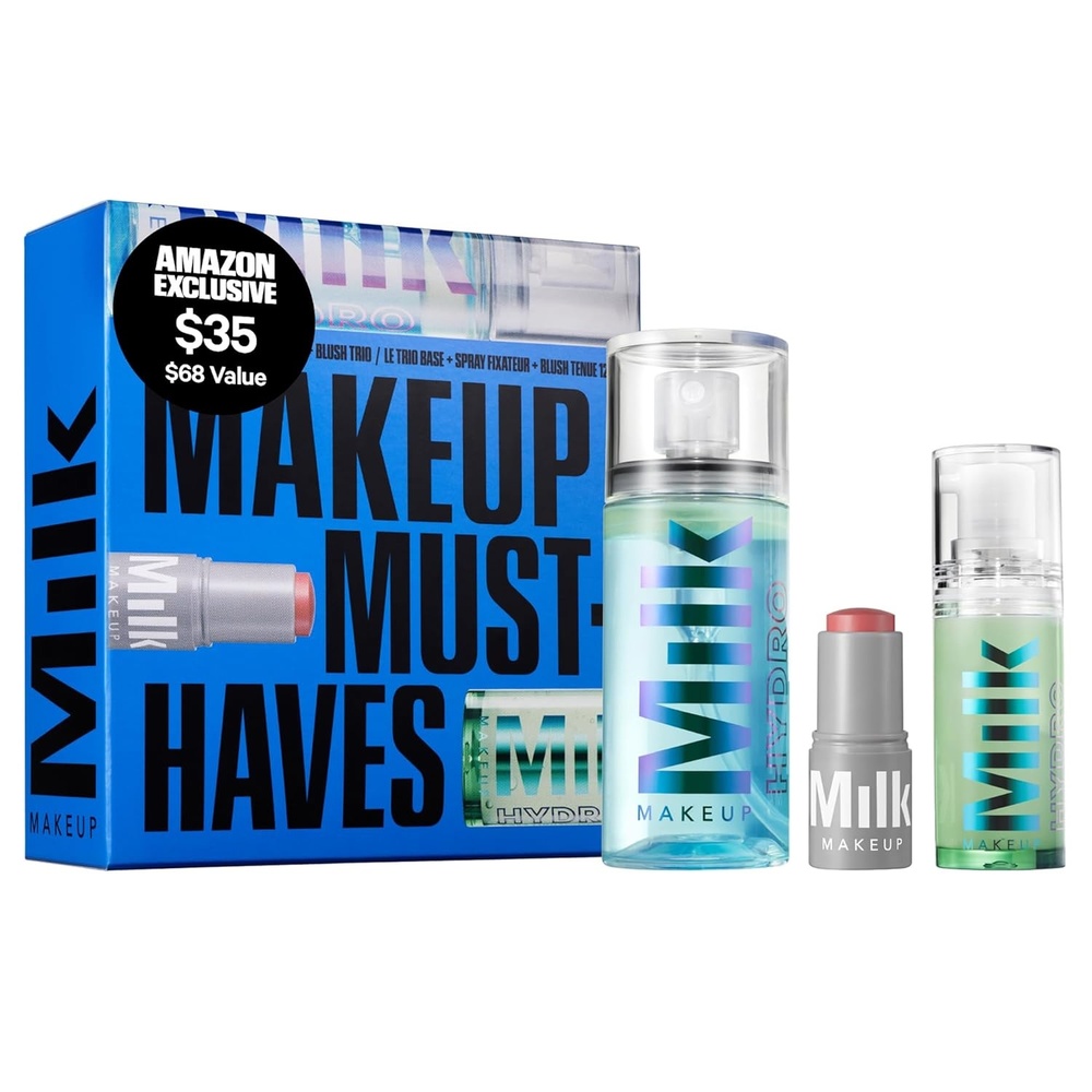 image:imageMilk Makeup Hydro Grip Primer with Hyaluronic Acid  Niacinamide  Hydrating Face Primer Grips Makeup for Up to 12 Hours  SiliconeFree Lightweight Gel with Dewy FinishMakeup Must Haves Gift Set